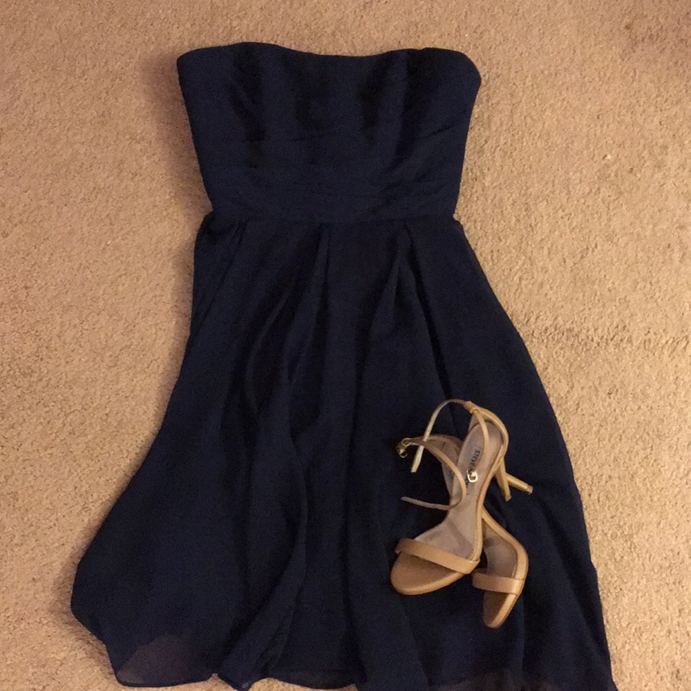 Navy Blue below knee dress